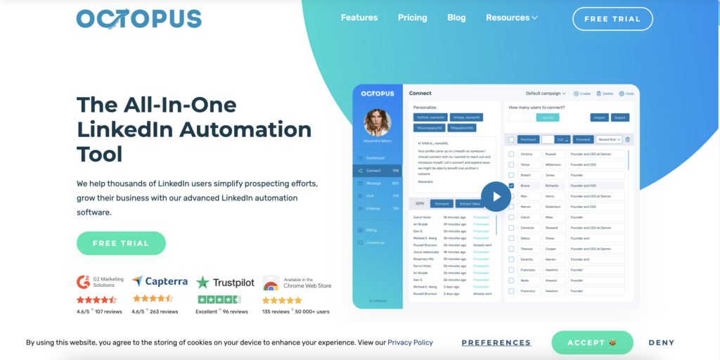 Octopus CRM alternative to Dux Soup 