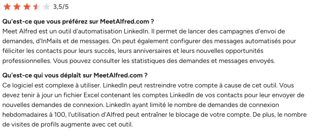 avis utilisateurs meet alfred