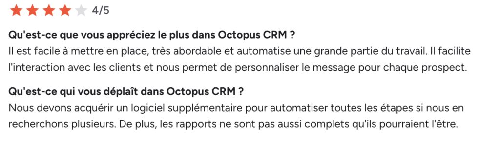 avis client octopus crm