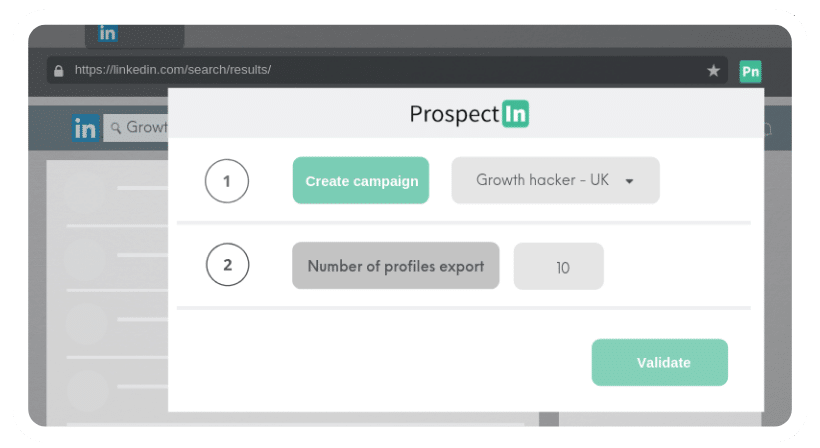 export contacts on Linkedin with a campaign