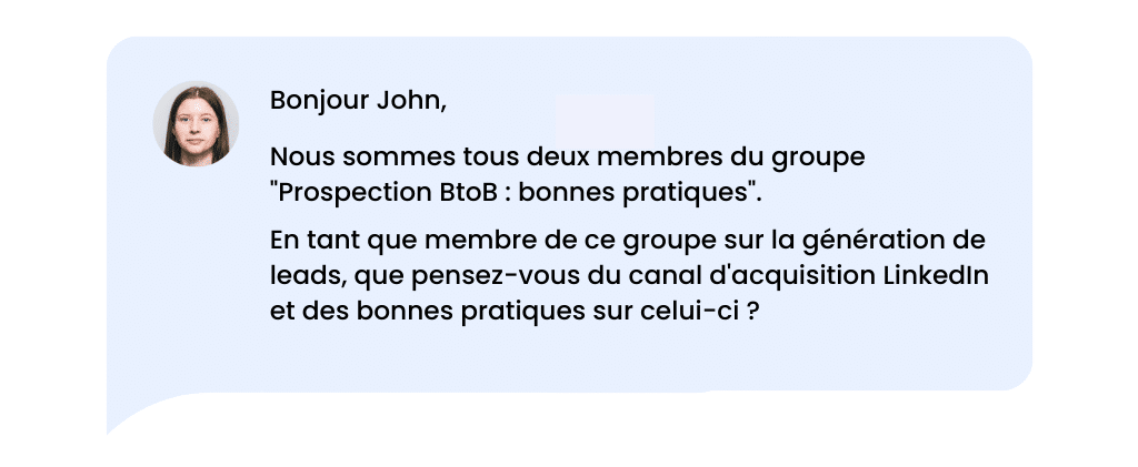 Exemples de message d'invitation LinkedIn : Groupe LinkedIn.