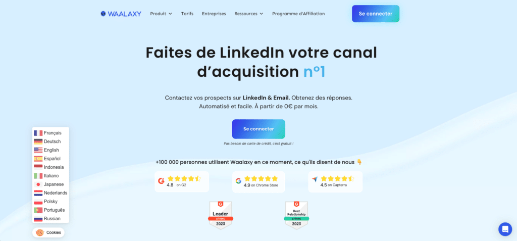 Envoyer un message automatique LinkedIn (ou plusieurs) avec Waalaxy.