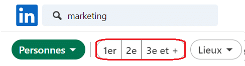 LinkedIn 1er 2e 3e