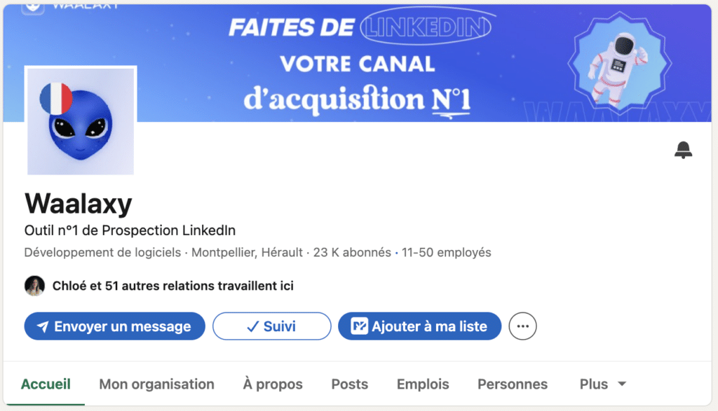 Exemple de page entreprise optimisée.