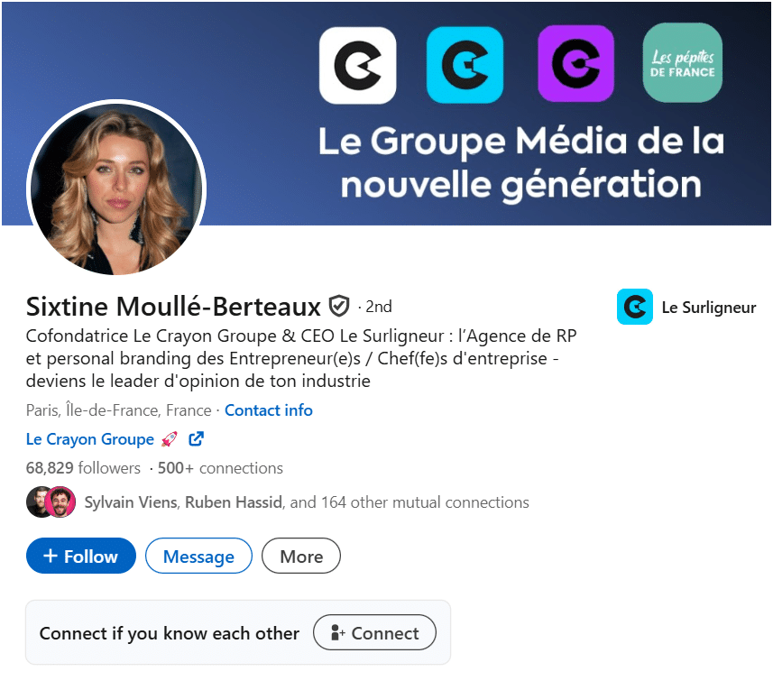 profil LinkedIn en mode créateur