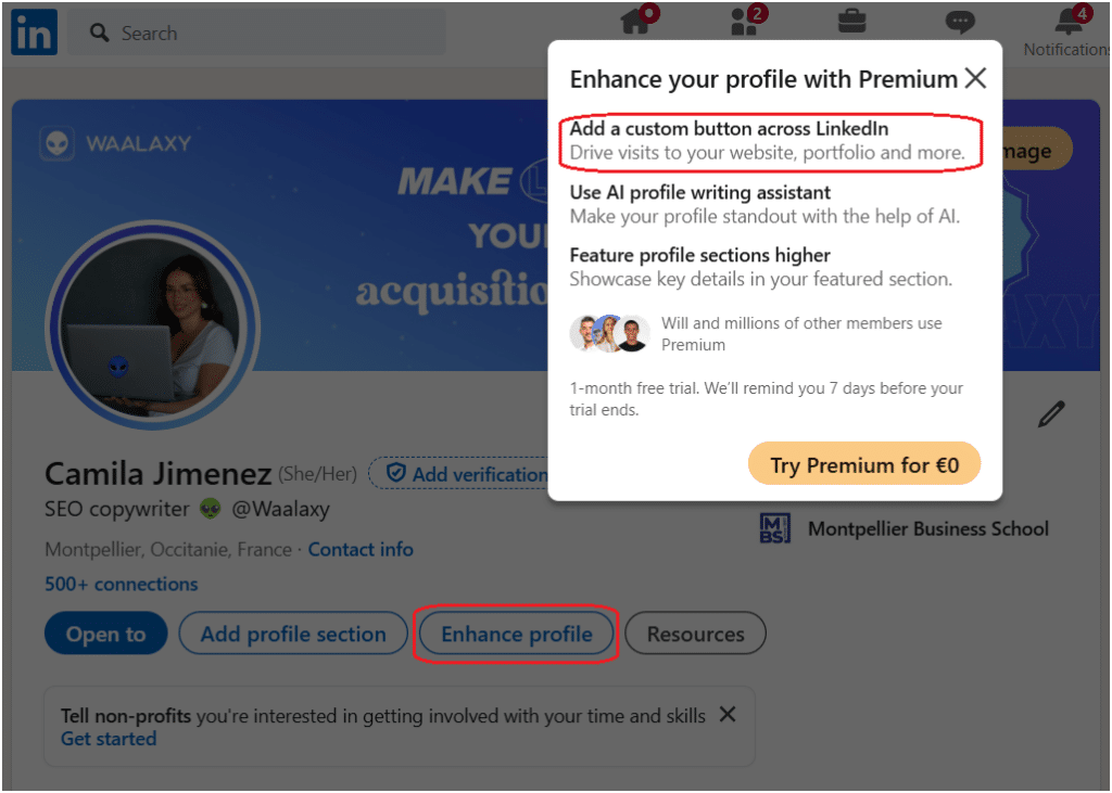 LinkedIn follow or connect