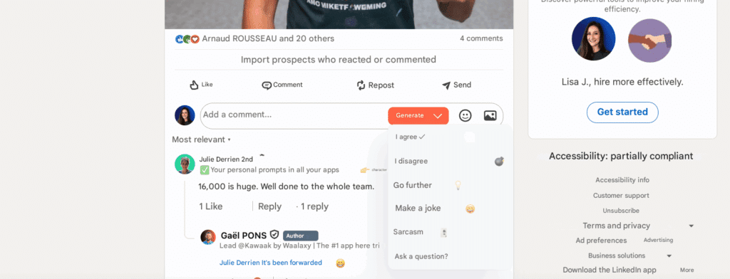 Boost LinkedIn post hack #3: Republish in a different format and generate automatic comments in the feed with Kawaak