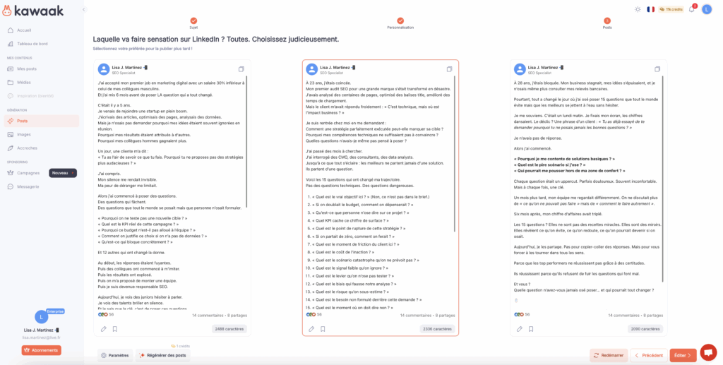 Boost LinkedIn post hack #3 : Republier sous une autre forme avec Kawaak
