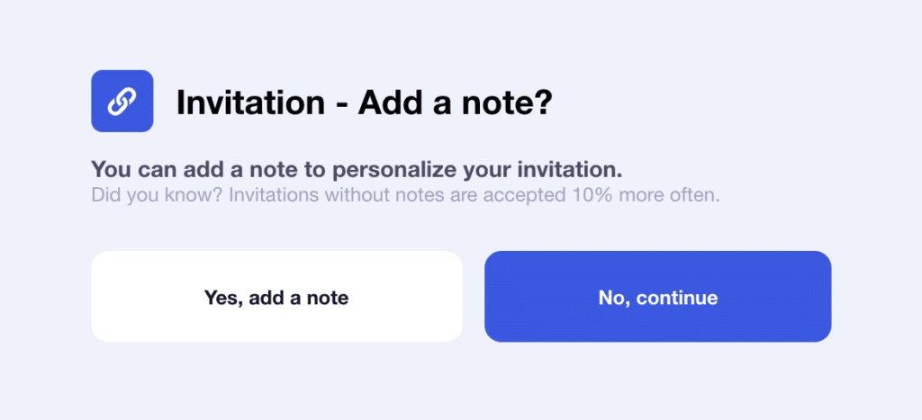 LinkedIn Automation: add notes to your invitation requests.