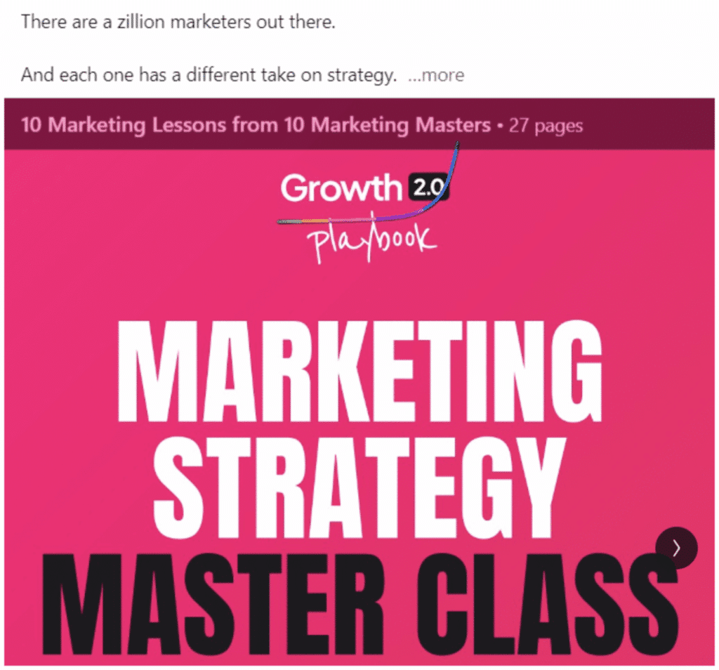 Adicionar uma imagem no post do LinkedIn - carrossel do LinkedIn