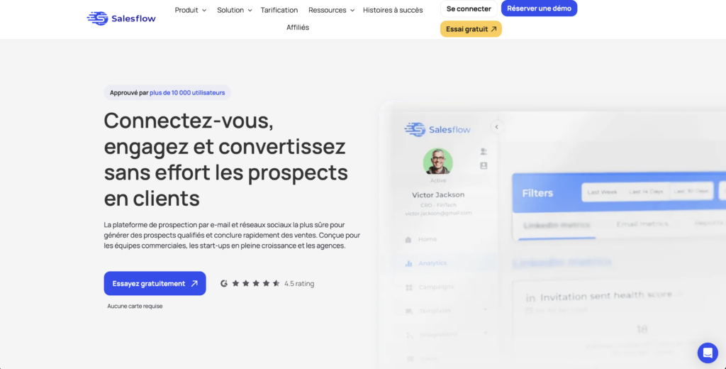 SalesFlow outil automatisation LinkedIn