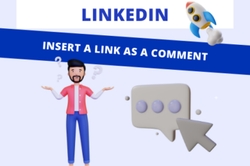 Insert link as a comment on LinkedIn