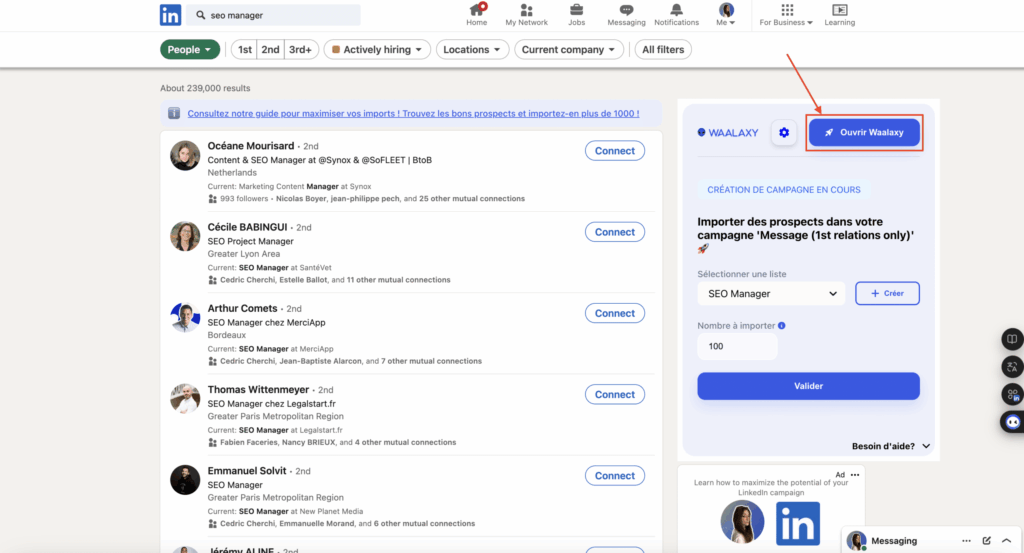 Generowanie leadów B2B - otwórz LinkedIn