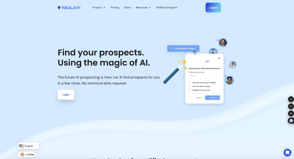 How to find B2B sales on LinkedIn: use Waalaxy's AI <strong>Prospect</strong> Finder to enrich your lists.