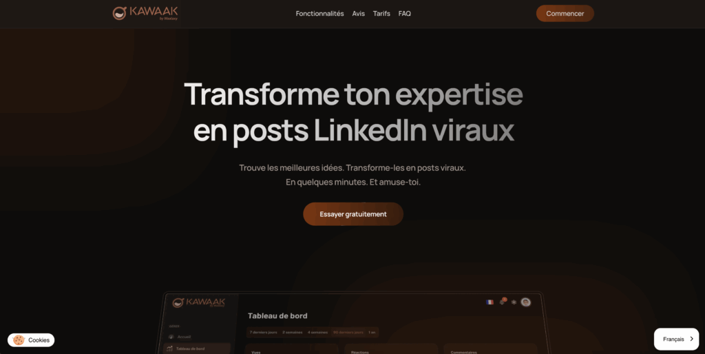 Kawaak - Générer, planifier, publier et analyser des contenus