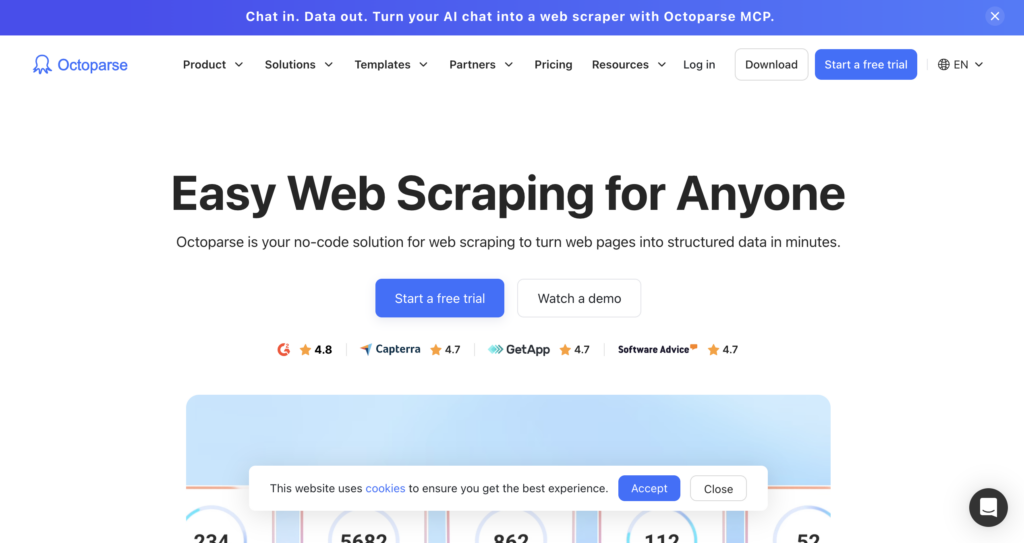 Octoparse LinkedIn data
