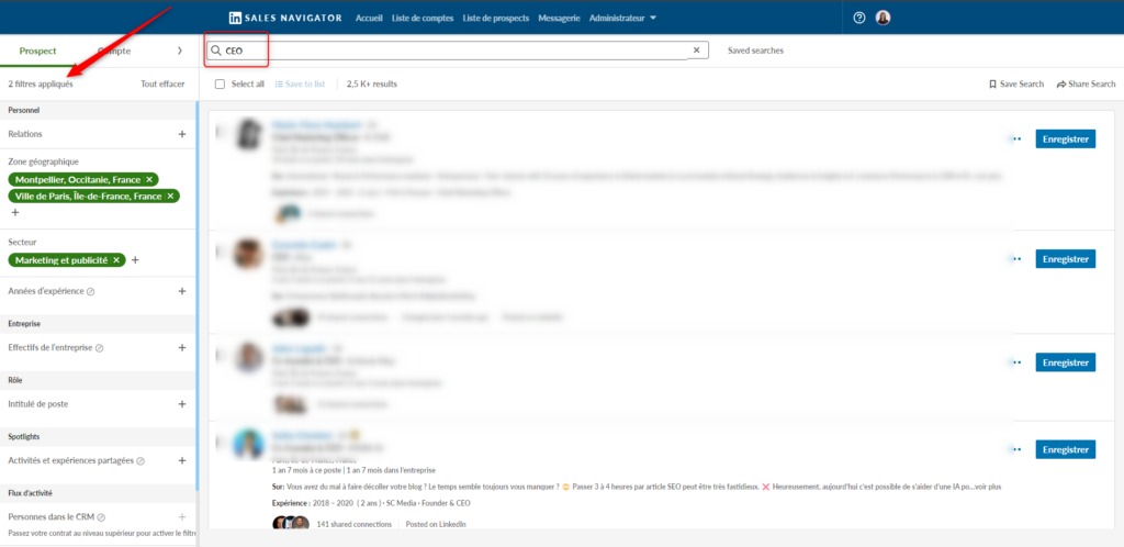 sales-navigator-recherche