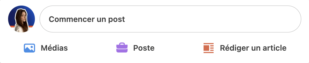 Commencer <strong>un post</strong> LinkedIn.