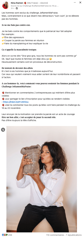 Exemple post LinkedIn structuré et mis en forme.