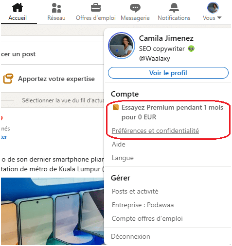 s'abonner à LinkedIn Premium