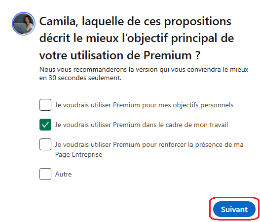 s'abonner à LinkedIn Premium