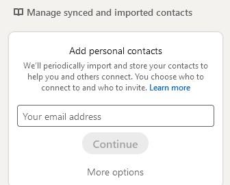 Export contact, import them, or <strong>sync</strong> them in <strong>LinkedIn</strong>