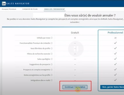 annuler LinkedIn Premium