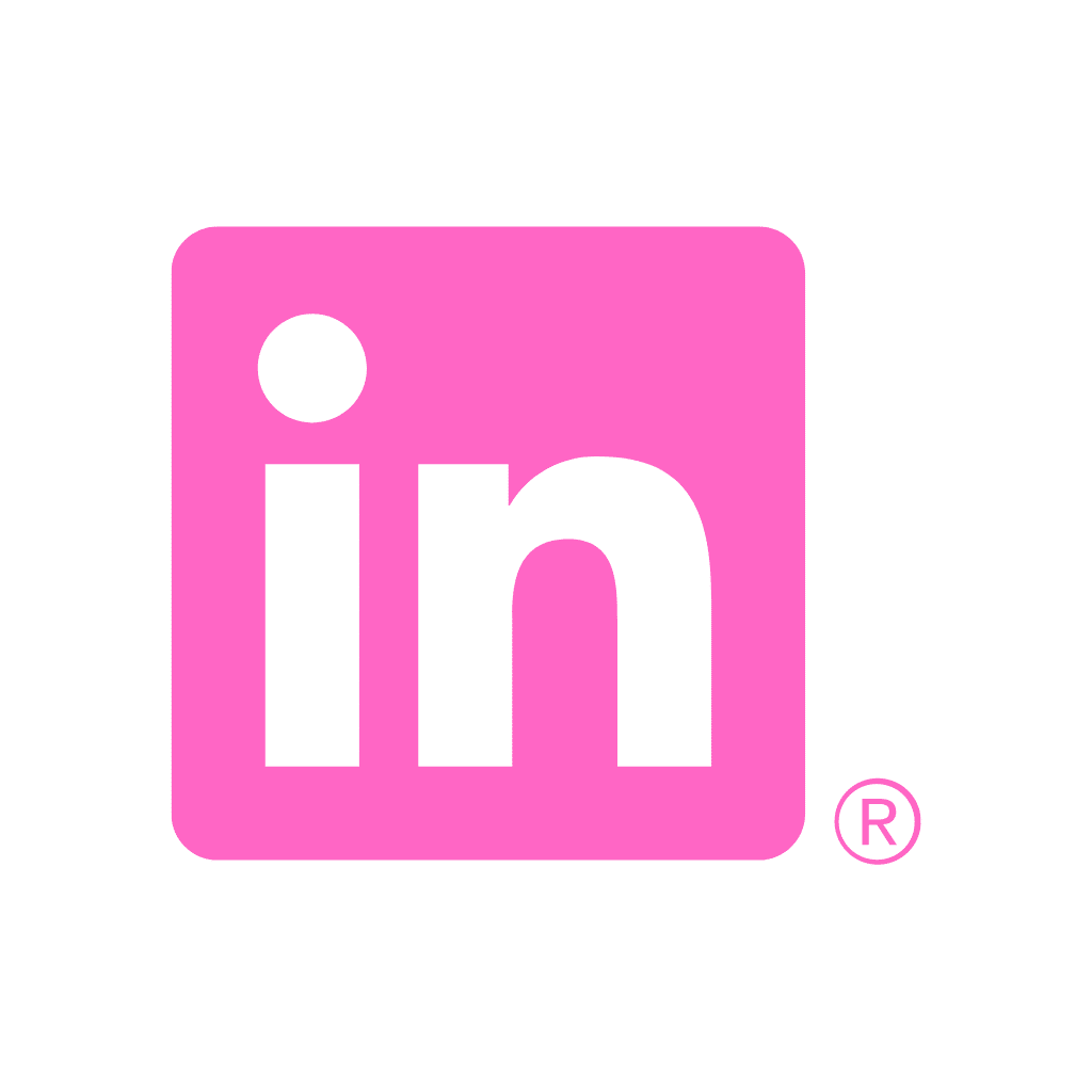 Pink LinkedIn logo