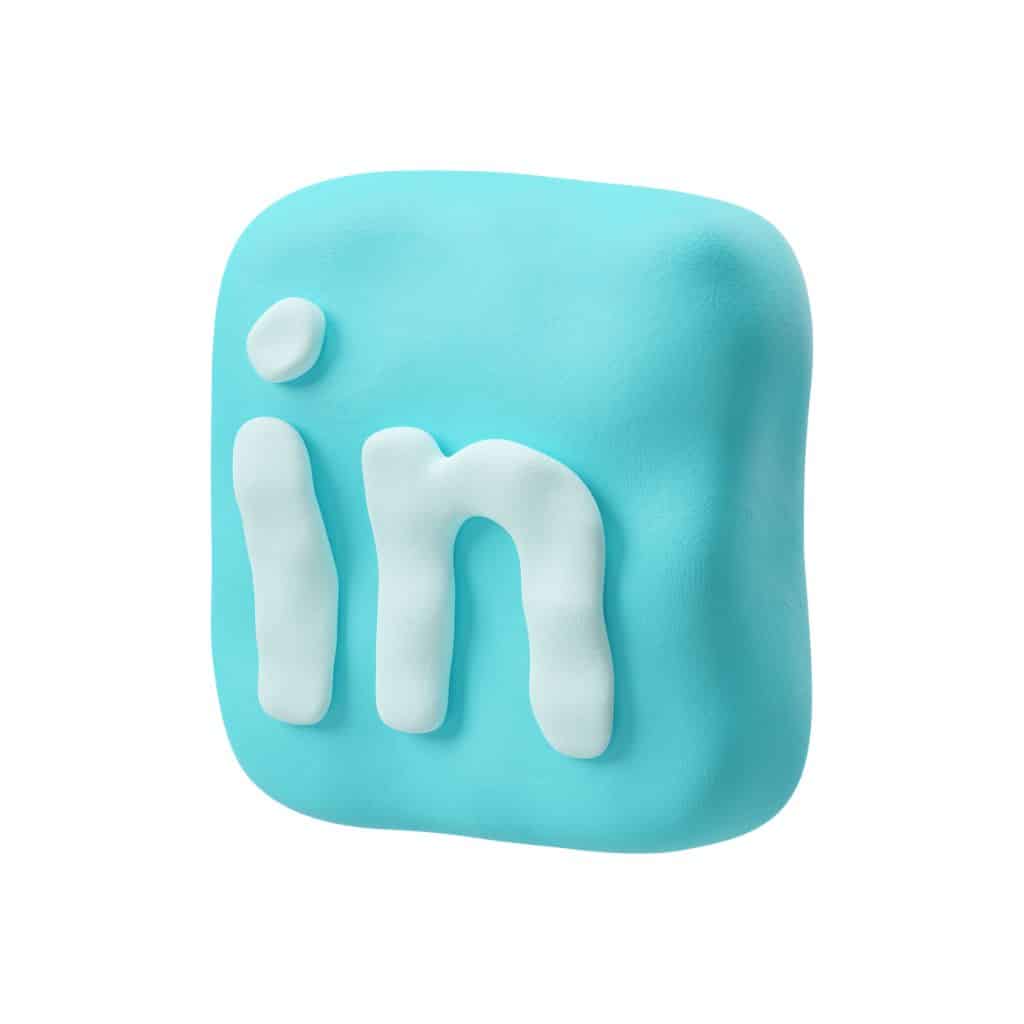 3D LinkedIn Logo