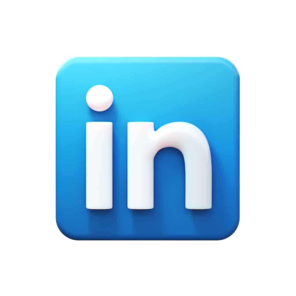 logo linkedin 3D