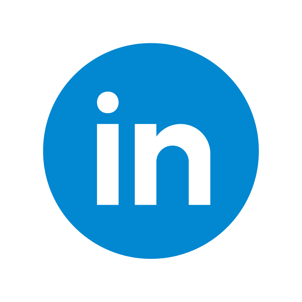 Blue LinkedIn logo