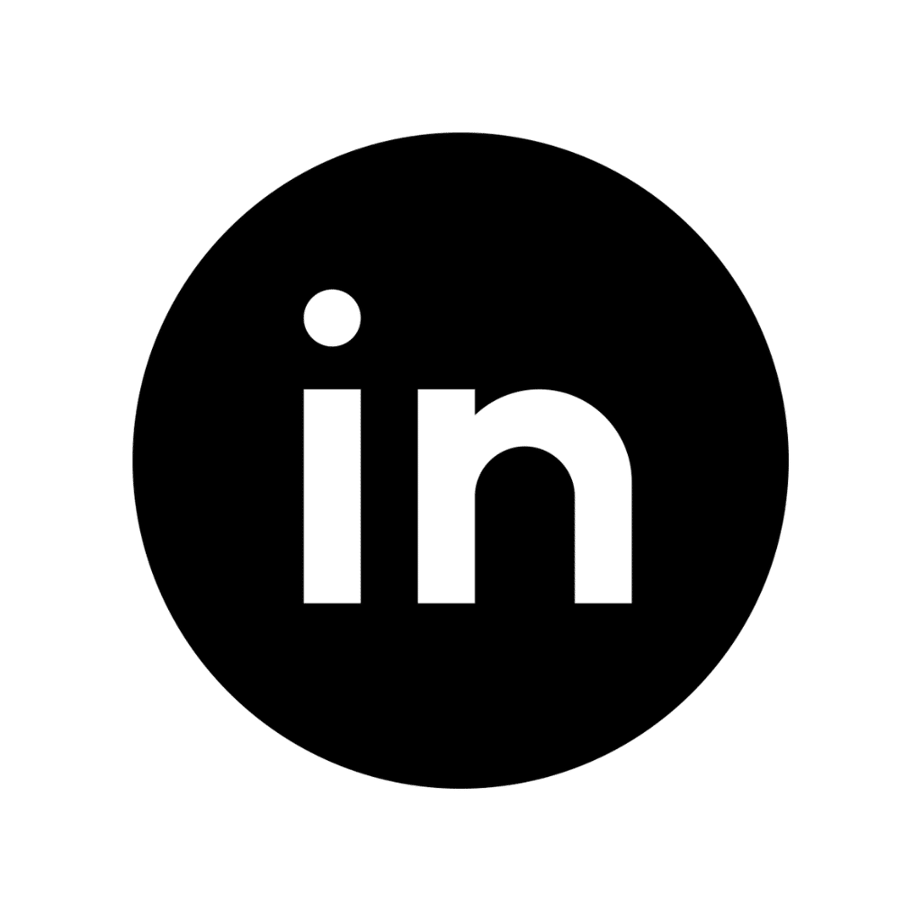 black LinkedIn logo