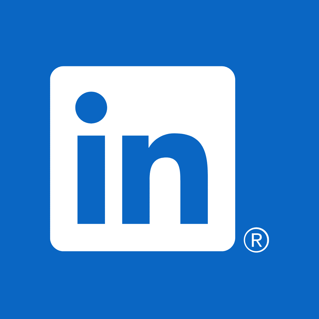 white LinkedIn Logo