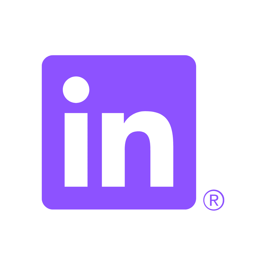 Purple LinkedIn logo