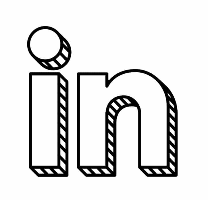 Logo LinkedIn jpg noir typo relief