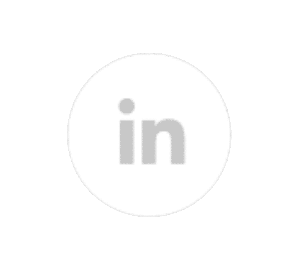 Logo LinkedIn png round white and gray