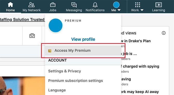 LinkedIn premium access free