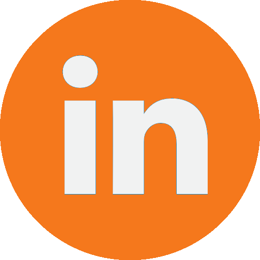 linkedin logo orange png