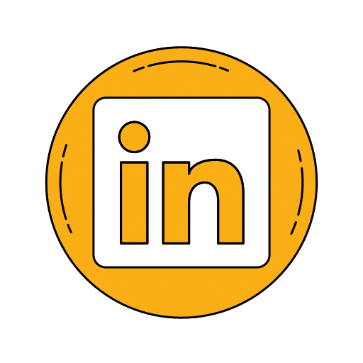 linkedin logo jaune dessin png