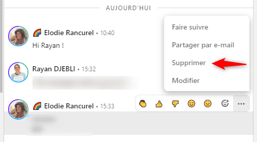 delete message linkedin