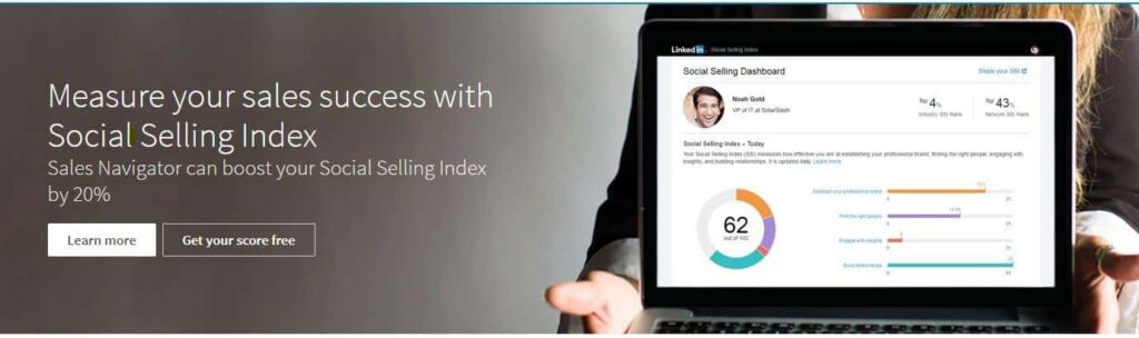 LinkedIn SSI Score landing