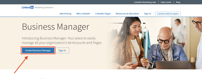 Buisness manager connexion