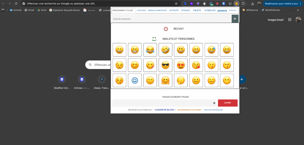 Linkedin Emoji Chrome Extension