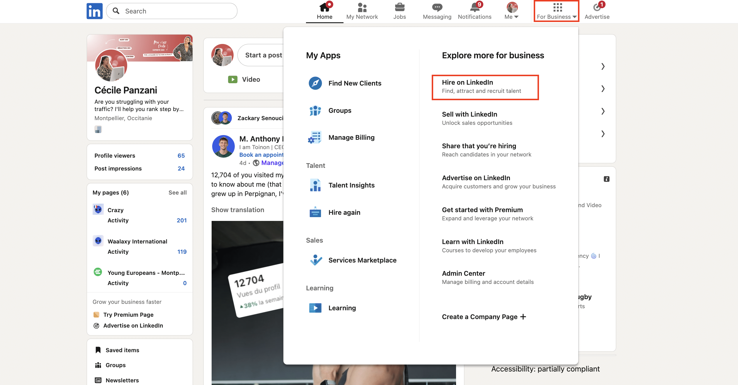 LinkedIn Login talent solution