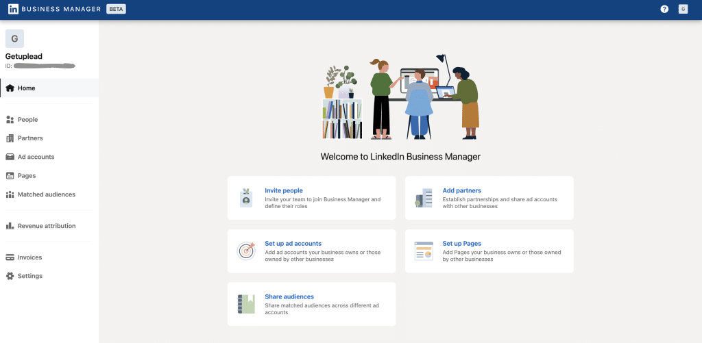 LinkedIn business Manager