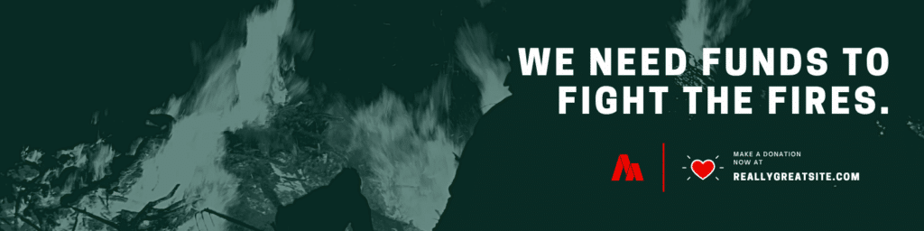 Red and Green Photo Heavy Fires Crisis Hub LinkedIn Banner