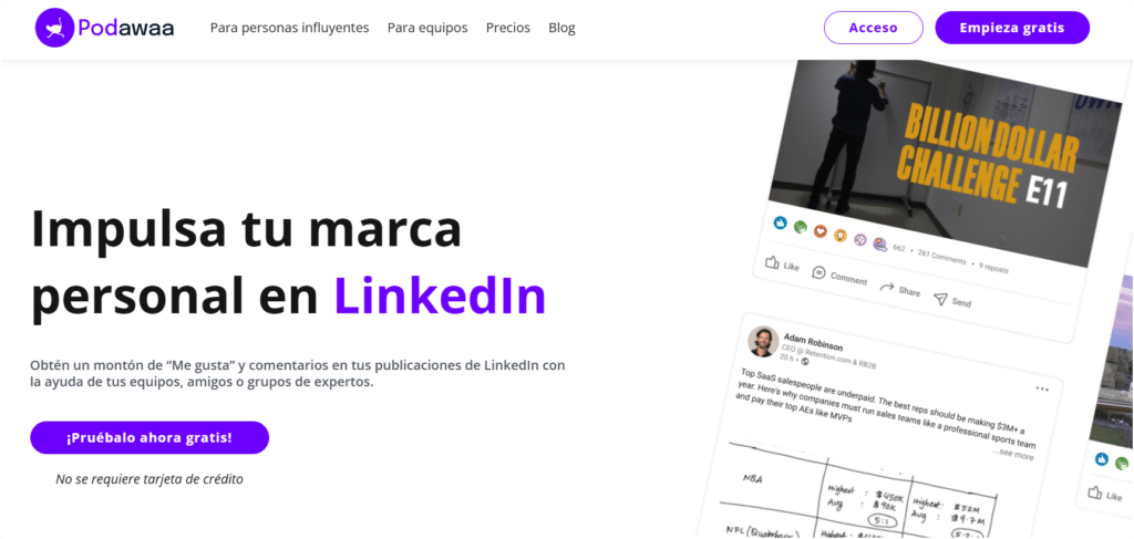 automatización de LinkedIn con Podawaa