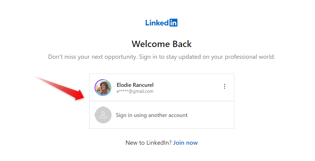 linkedin sign in page