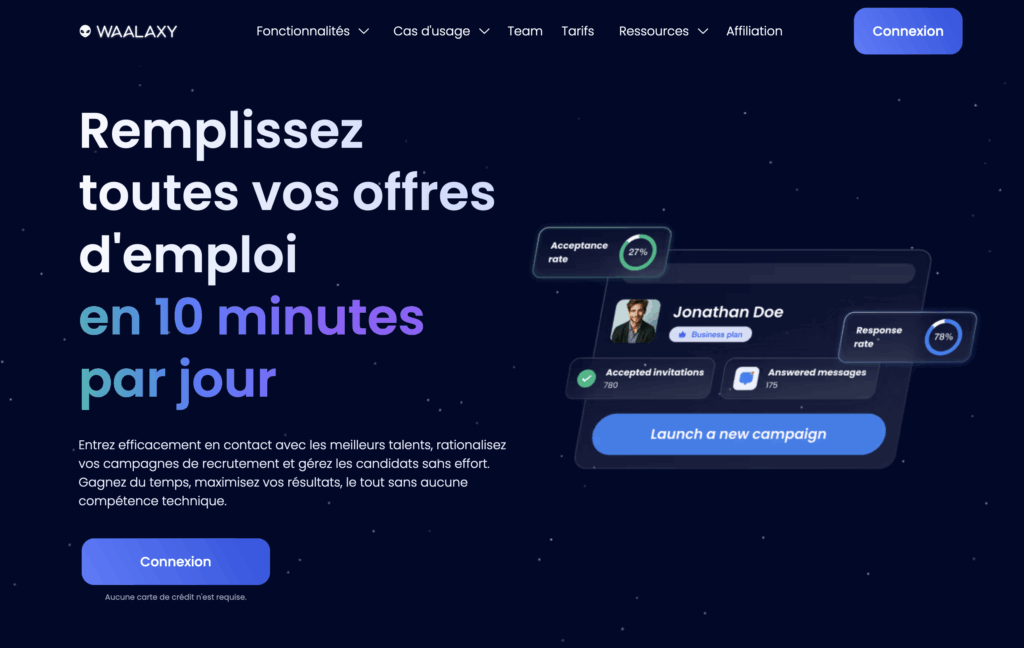 Waalaxy X LinkedIn pour booster votre carrière