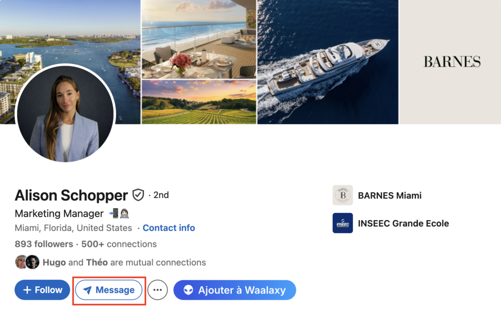 Send a message on LinkedIn 